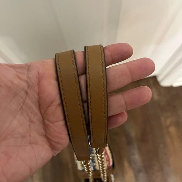 TORY BURCH Marion Woven Small Flap Shoulder Bag Boho - Picture 8 of 10